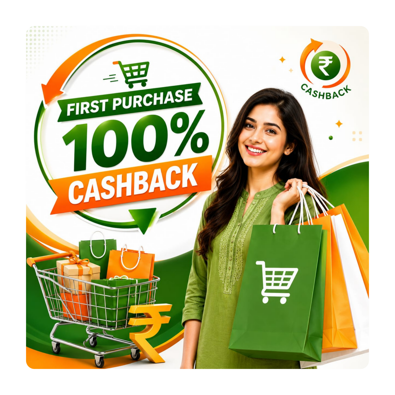 First Purchase -100% Cashback