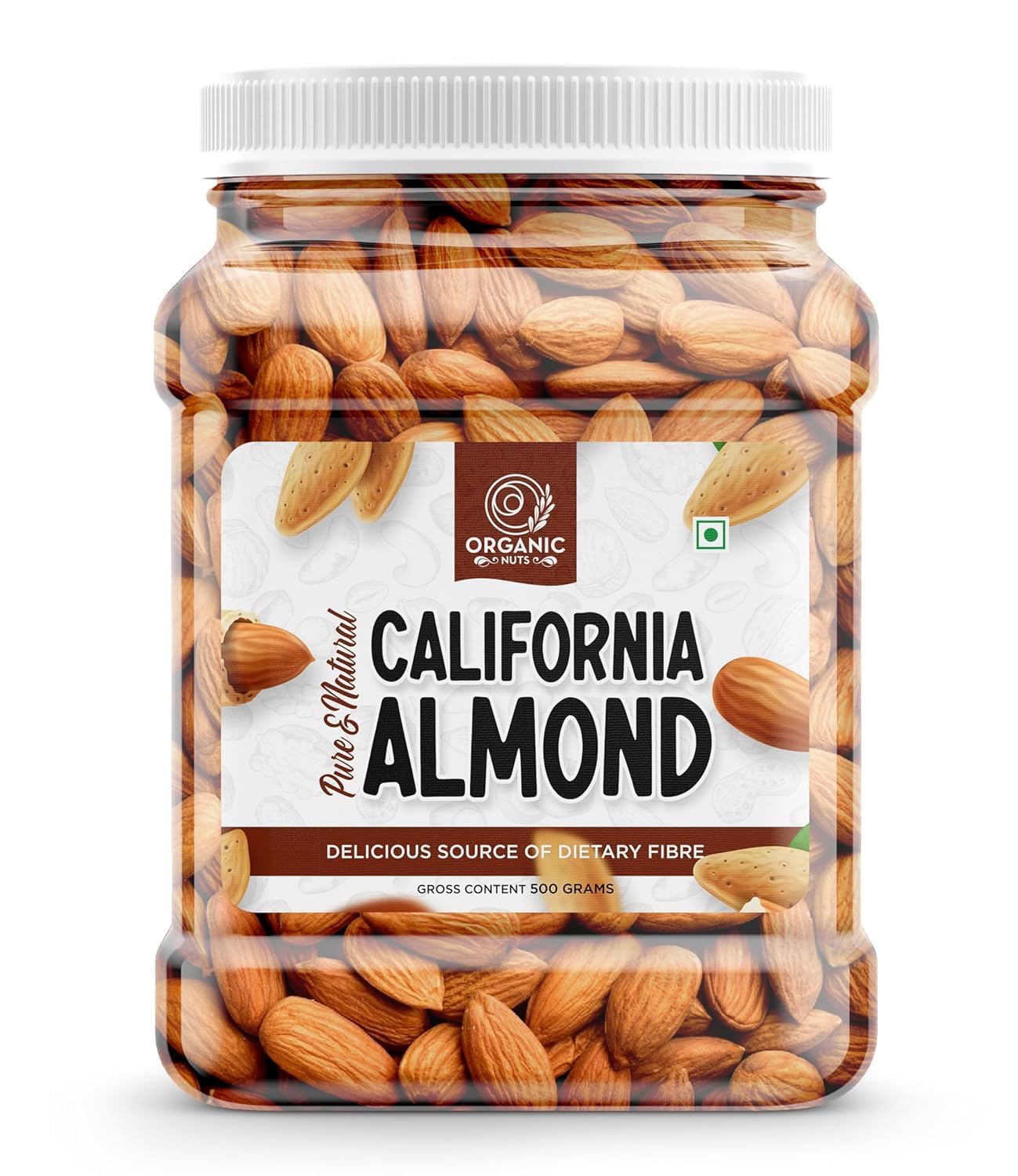 Greenfinity Organic Nuts Almonds - 500g (Pack Of 2)