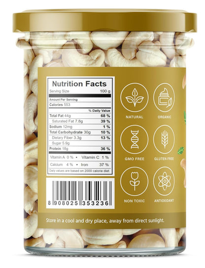GreenFinity Premium Cashew Nuts 400g [200g x 2]