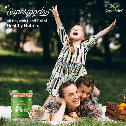 GreenFinity Fresh Whole Roasted Salted Pistachios 200g (Pack of 2)