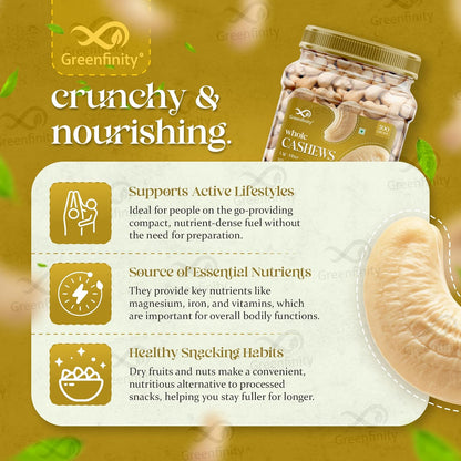 GreenFinity Premium Cashew Nuts 500g