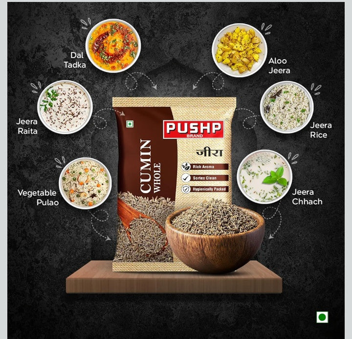 Pushp Whole Cumin Seeds (Sabut Jeera)
