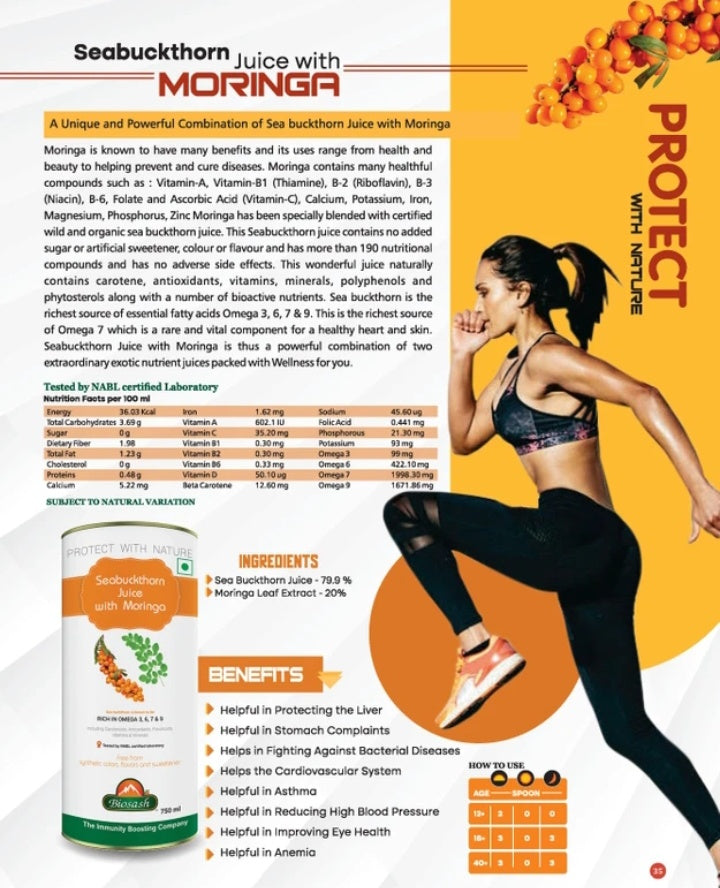 Sea Buckthorn Juice with Moringa