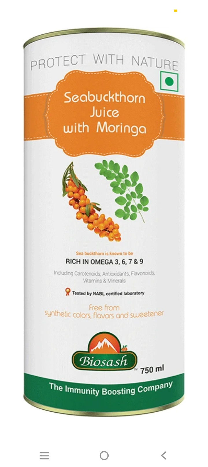 Sea Buckthorn Juice with Moringa