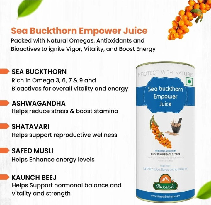 Sea Buckthorn Empower Juice Boost Energy