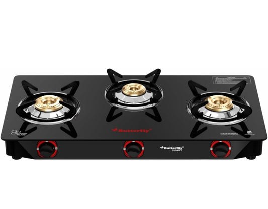 Butterfly Smart 3 Burner Glass Top Gas Stove