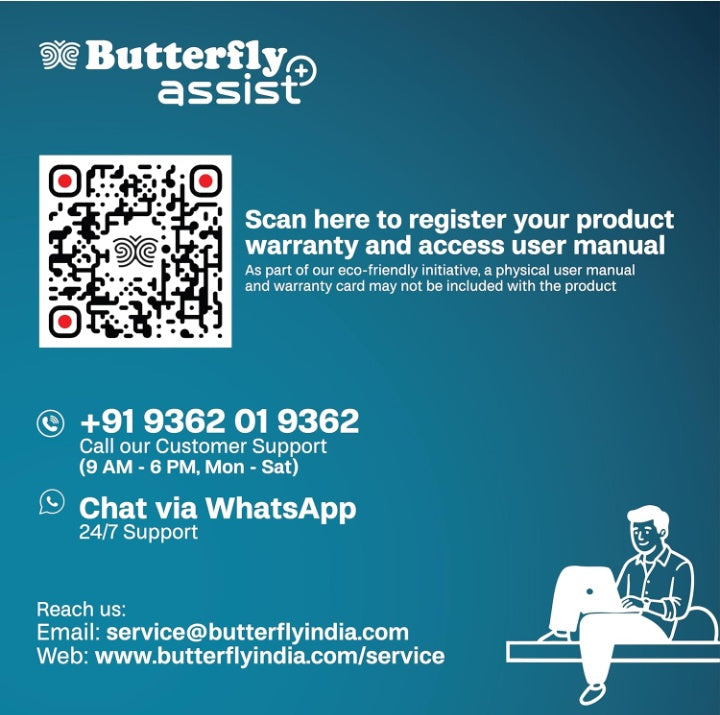 Butterfly Smart 3 Burner Glass Top Gas Stove