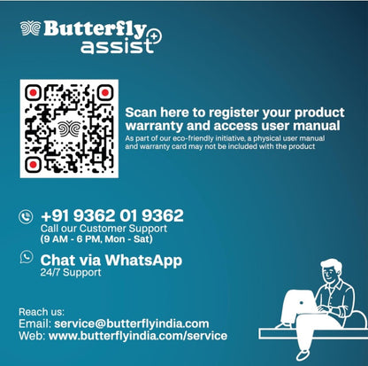 Butterfly Smart 3 Burner Glass Top Gas Stove